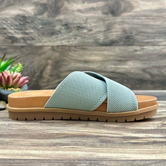 NIB Lucky Brand Sieko 7.5M Knit Woven Slip On Platform Slide Sandals - Picture 6 of 11